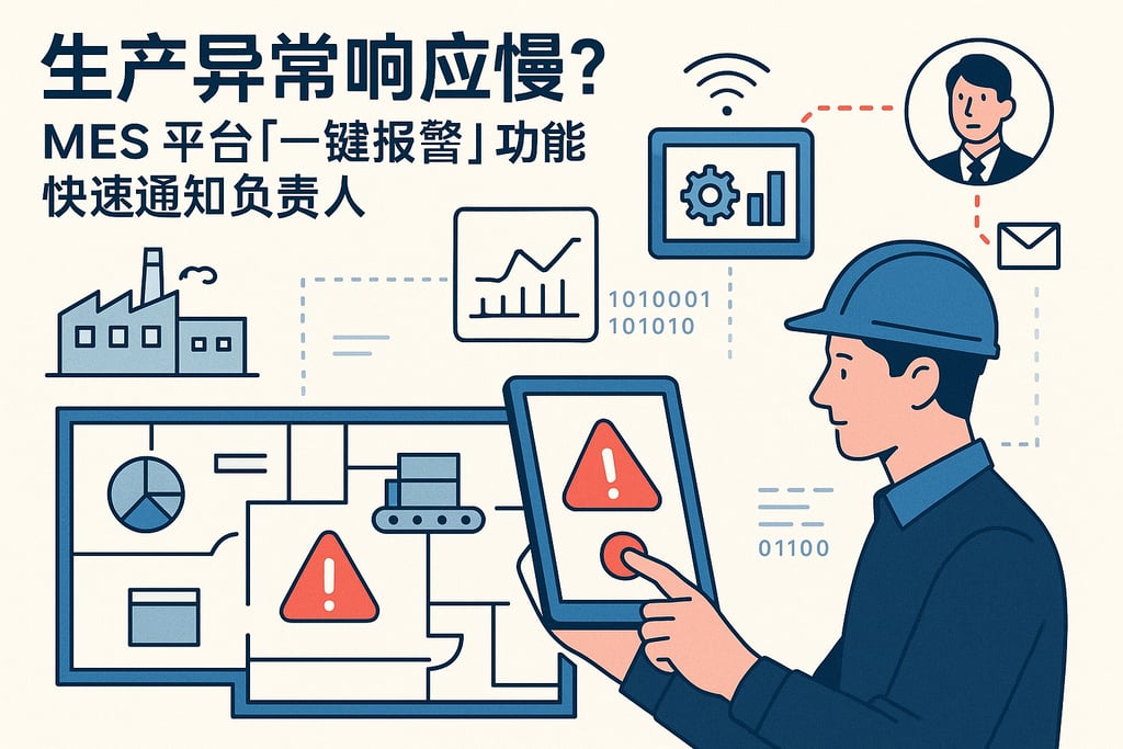 生产异常响应慢？MES 平台「一键报警」功能快速通知负责人